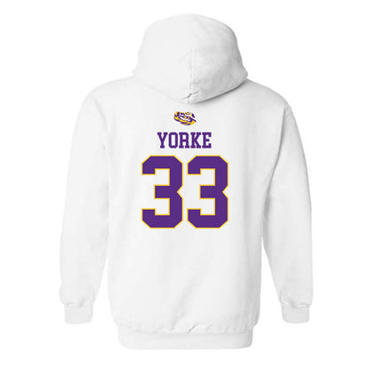 LSU - NCAA Baseball : Zach Yorke - NCAA® Replica Shersey Hooded Sweatshirt-1