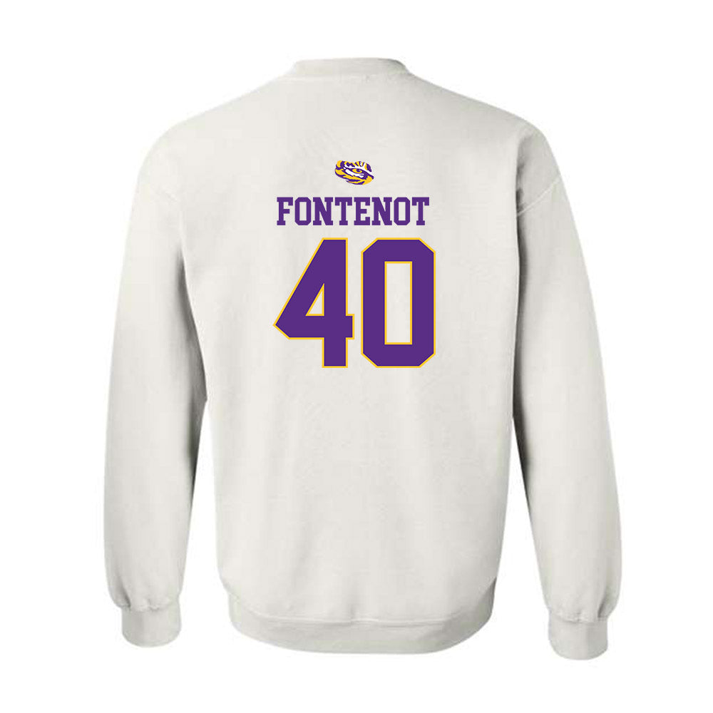 LSU - NCAA Baseball : Grant Fontenot - NCAA® Replica Shersey Crewneck Sweatshirt-1