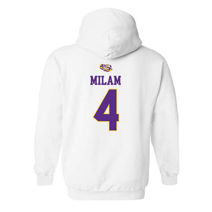 LSU - NCAA Baseball : Steven Milam - NCAA® Replica Shersey Hooded Sweatshirt-1