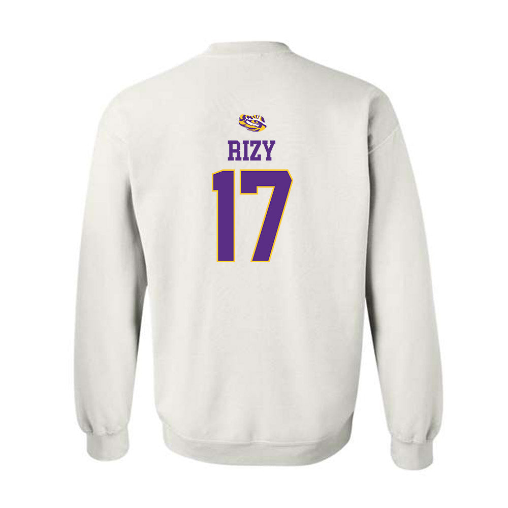 LSU - NCAA Baseball : Mavrick Rizy - NCAA® Replica Shersey Crewneck Sweatshirt-1