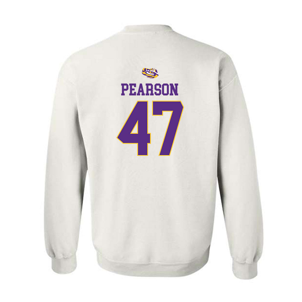 LSU - NCAA Baseball : John Pearson - NCAA® Replica Shersey Crewneck Sweatshirt-1
