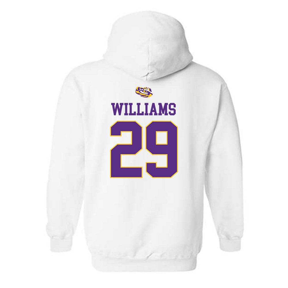 LSU - NCAA Baseball : Cooper Williams - NCAA® Replica Shersey Hooded Sweatshirt-1