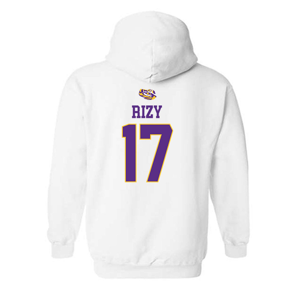 LSU - NCAA Baseball : Mavrick Rizy - NCAA® Replica Shersey Hooded Sweatshirt-1