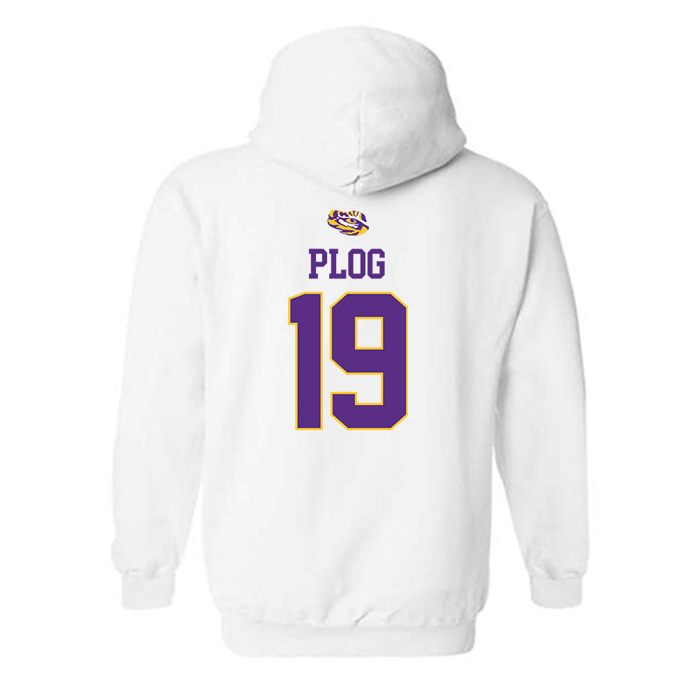 LSU - NCAA Baseball : Ethan Plog - NCAA® Replica Shersey Hooded Sweatshirt-1