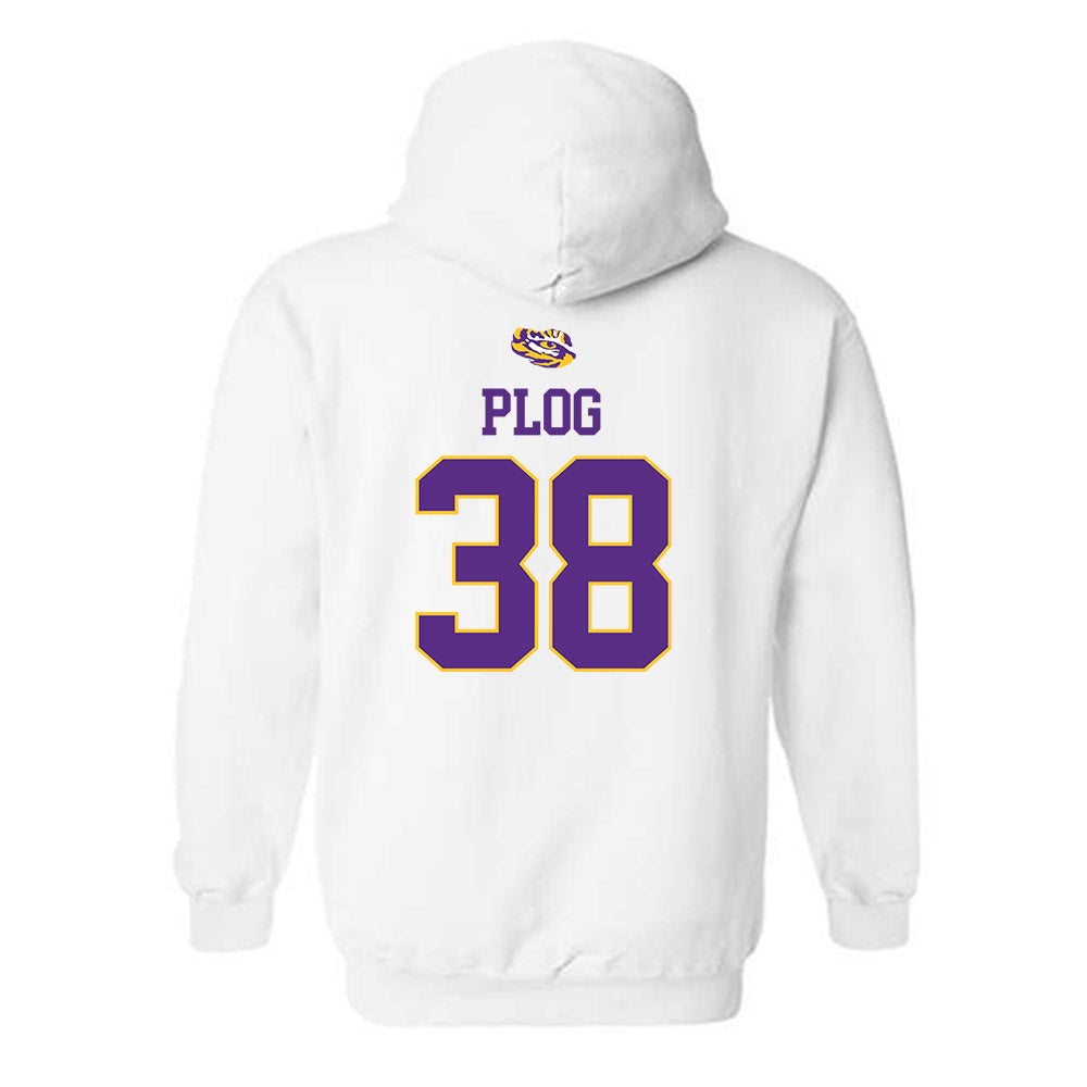 LSU - NCAA Baseball : Ethan Plog - NCAA® Replica Shersey Hooded Sweatshirt-1