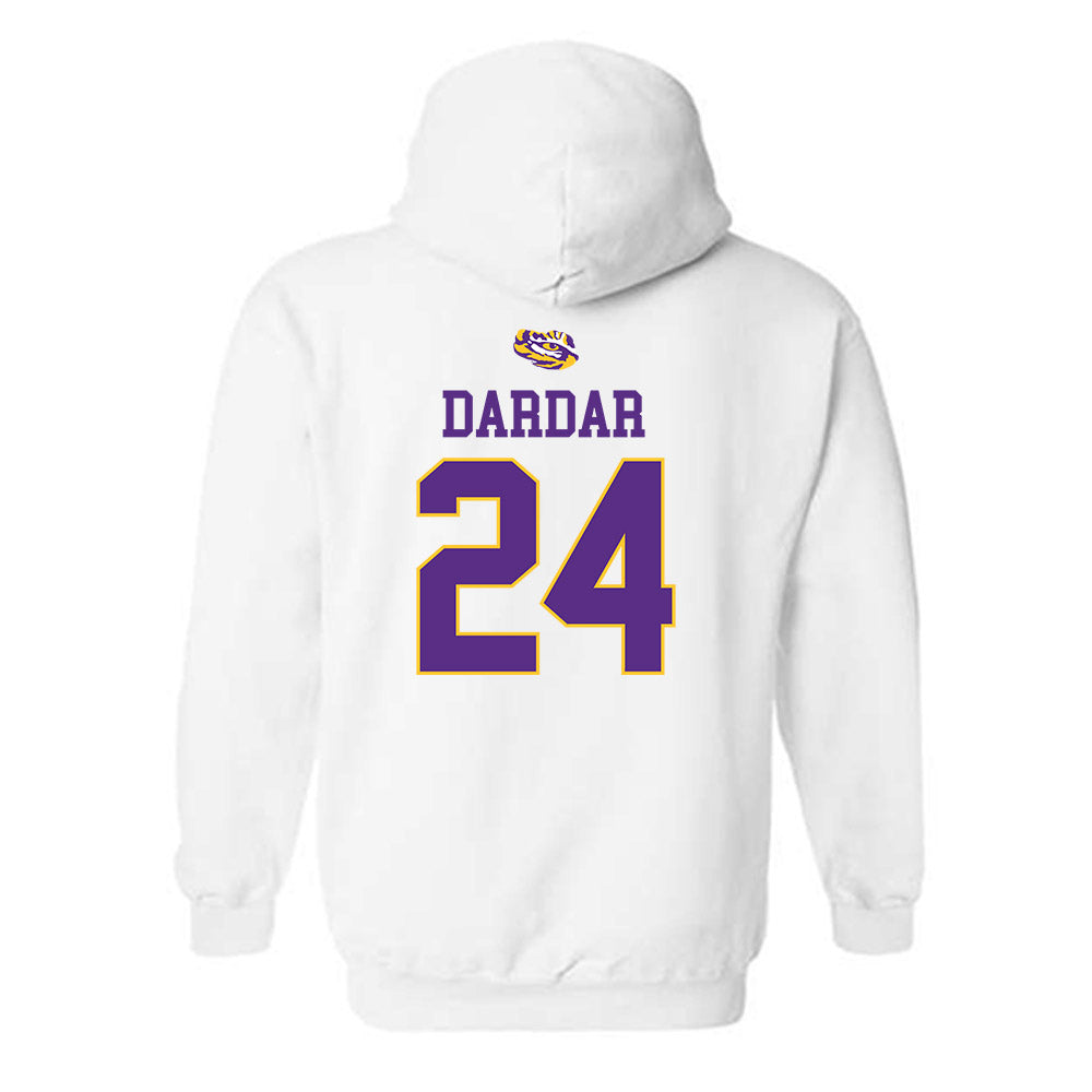 LSU - NCAA Baseball : Seth Dardar - NCAA® Replica Shersey Hooded Sweatshirt-1