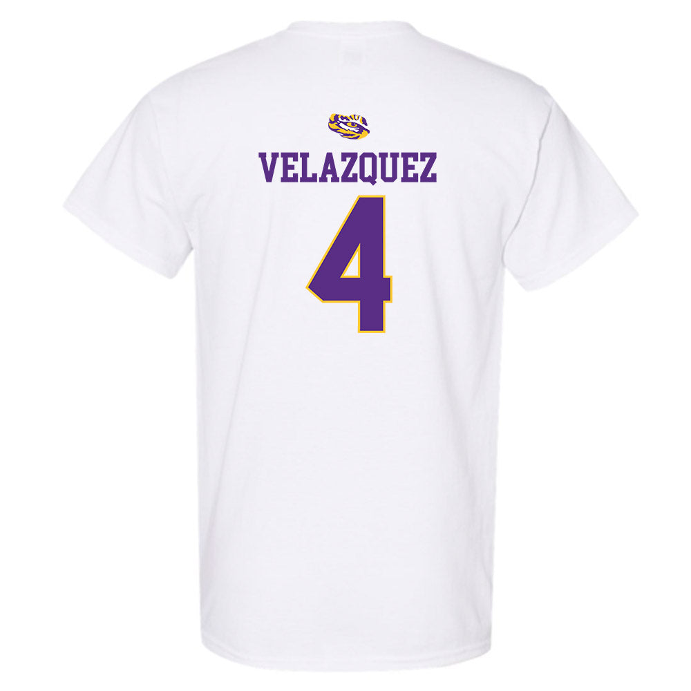 LSU - NCAA Baseball : Diego Velazquez - NCAA® Replica Shersey T-Shirt-1