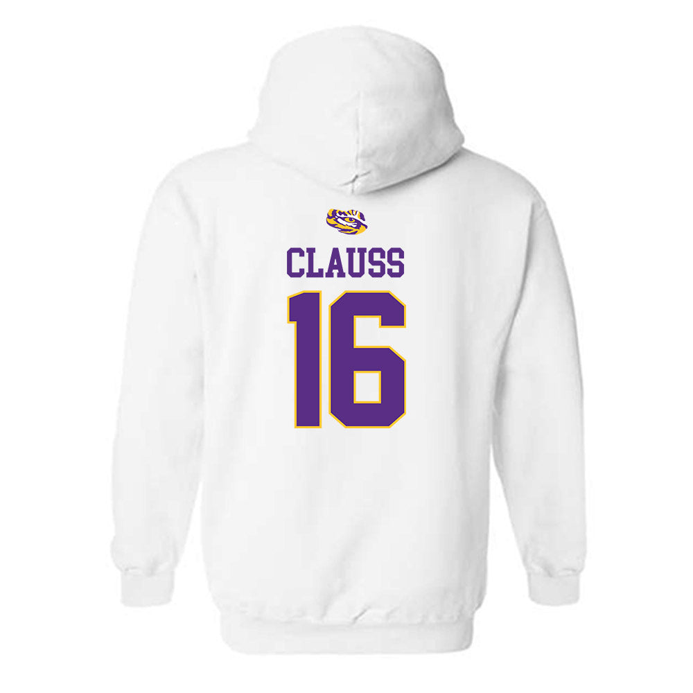 LSU - NCAA Baseball : Ethan Clauss - NCAA® Replica Shersey Hooded Sweatshirt-1