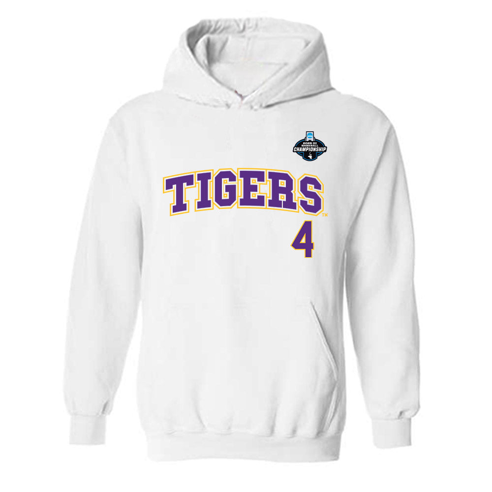 LSU - NCAA Baseball : Steven Milam - NCAA® Replica Shersey Hooded Sweatshirt-0