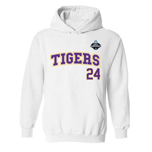 LSU - NCAA Baseball : Seth Dardar - NCAA® Replica Shersey Hooded Sweatshirt-0