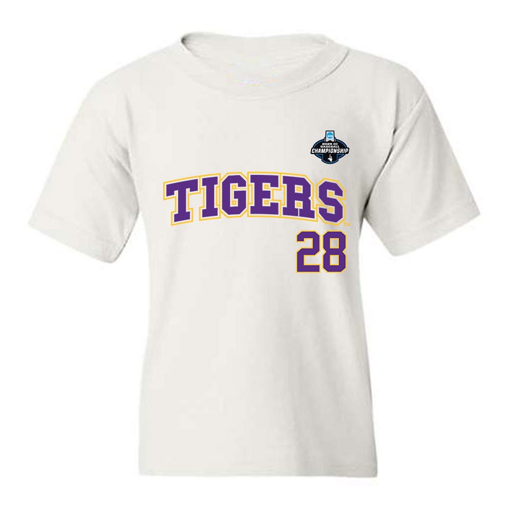 LSU - NCAA Baseball : Danny Lachenmayer - NCAA® Replica Shersey Youth T-Shirt-0