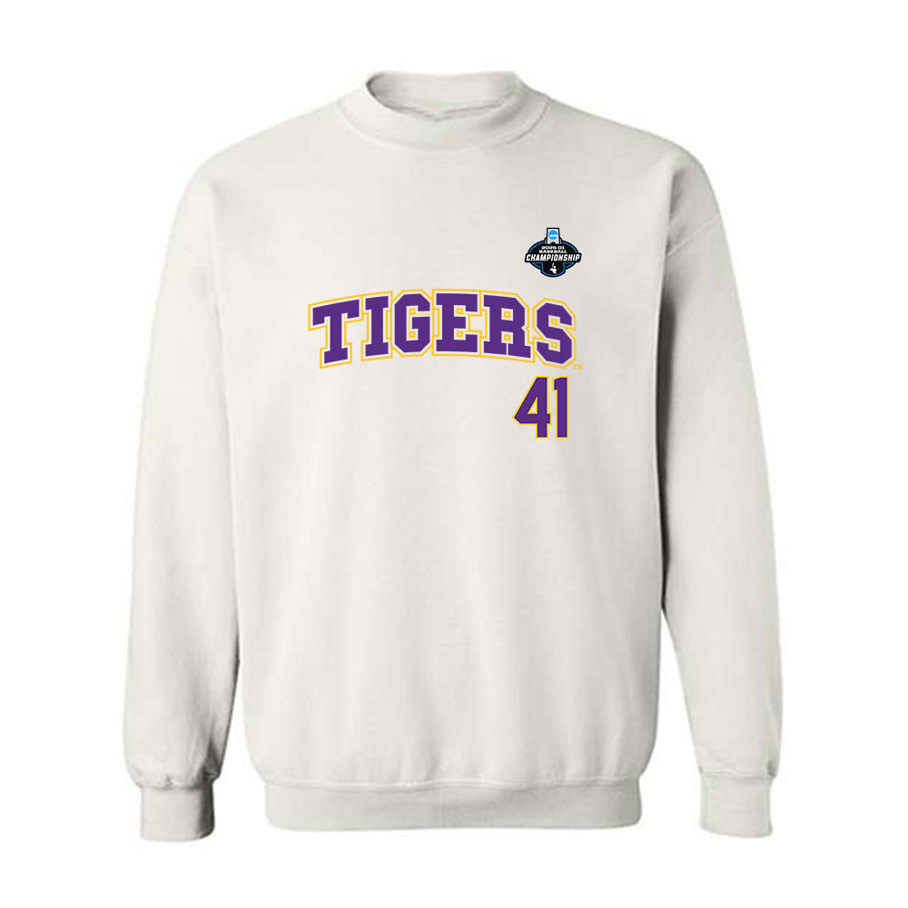 LSU - NCAA Baseball : DJ Primeaux - NCAA® Replica Shersey Crewneck Sweatshirt-0