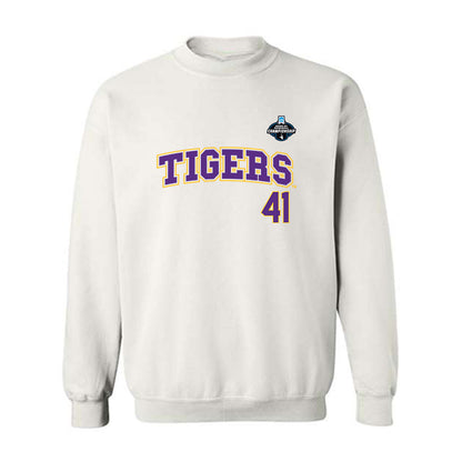 LSU - NCAA Baseball : DJ Primeaux - NCAA® Replica Shersey Crewneck Sweatshirt-0