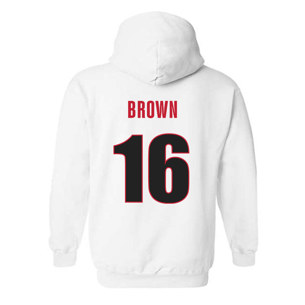 Georgia - NCAA Baseball : Zachary Brown - NCAA® Replica Shersey Hooded Sweatshirt-1