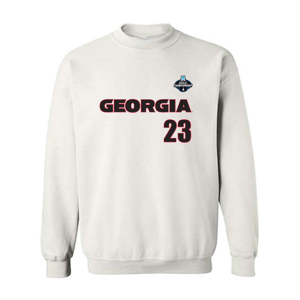 Georgia - NCAA Baseball : Cole Johnson - NCAA® Replica Shersey Crewneck Sweatshirt-0