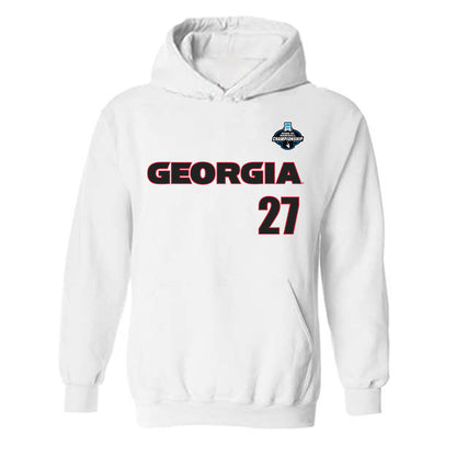 Georgia - NCAA Baseball : Dylan Vigue - NCAA® Replica Shersey Hooded Sweatshirt-0