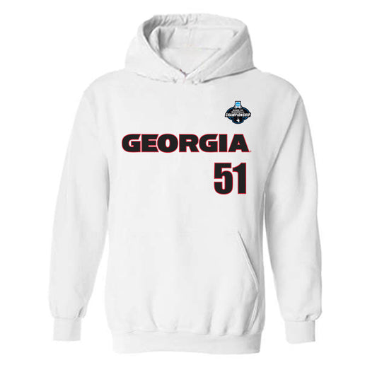Georgia - NCAA Baseball : Lucas Morici - NCAA® Replica Shersey Hooded Sweatshirt-0