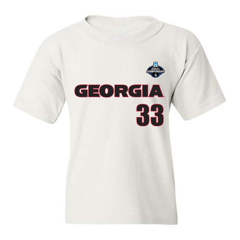 Georgia - NCAA Baseball : Jackson Peavy - NCAA® Replica Shersey Youth T-Shirt-0