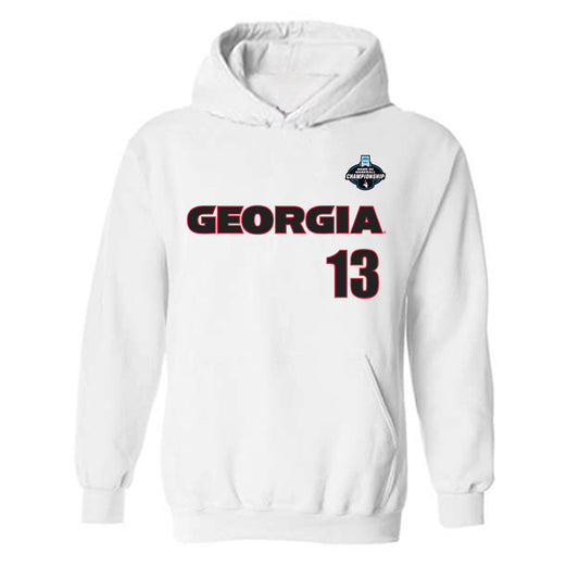 Georgia - NCAA Baseball : Scott Newman - NCAA® Replica Shersey Hooded Sweatshirt-0