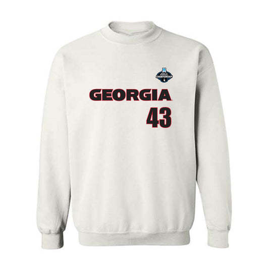 Georgia - NCAA Baseball : Luke Wiltrakis - NCAA® Replica Shersey Crewneck Sweatshirt-0