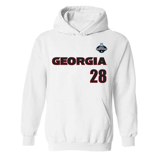 Georgia - NCAA Baseball : Brennan Hudson - NCAA® Replica Shersey Hooded Sweatshirt-0