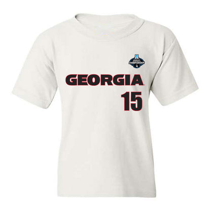 Georgia - NCAA Baseball : Ty Peeples - NCAA® Replica Shersey Youth T-Shirt-0