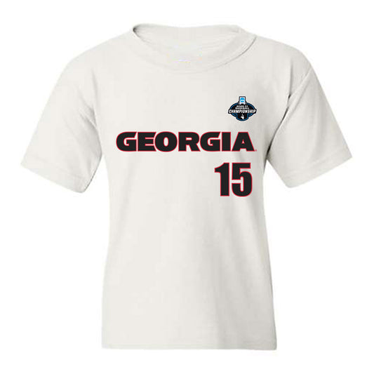 Georgia - NCAA Baseball : Ty Peeples - NCAA® Replica Shersey Youth T-Shirt-0