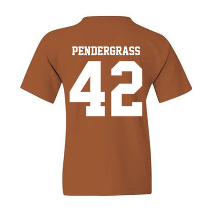 Texas - NCAA Baseball : Dariyan Pendergrass - NCAA® Replica Shersey Youth T-Shirt-1