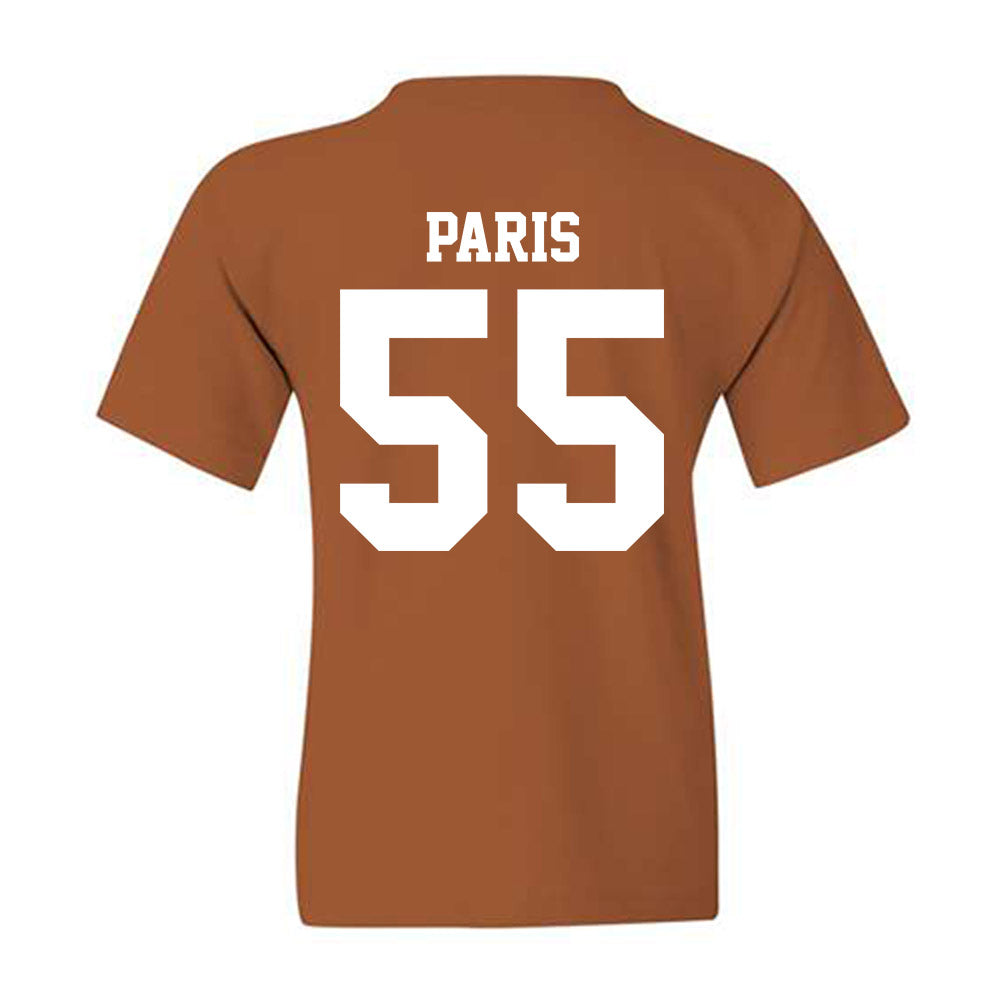 Texas - NCAA Baseball : Jack Paris - NCAA® Replica Shersey Youth T-Shirt-1