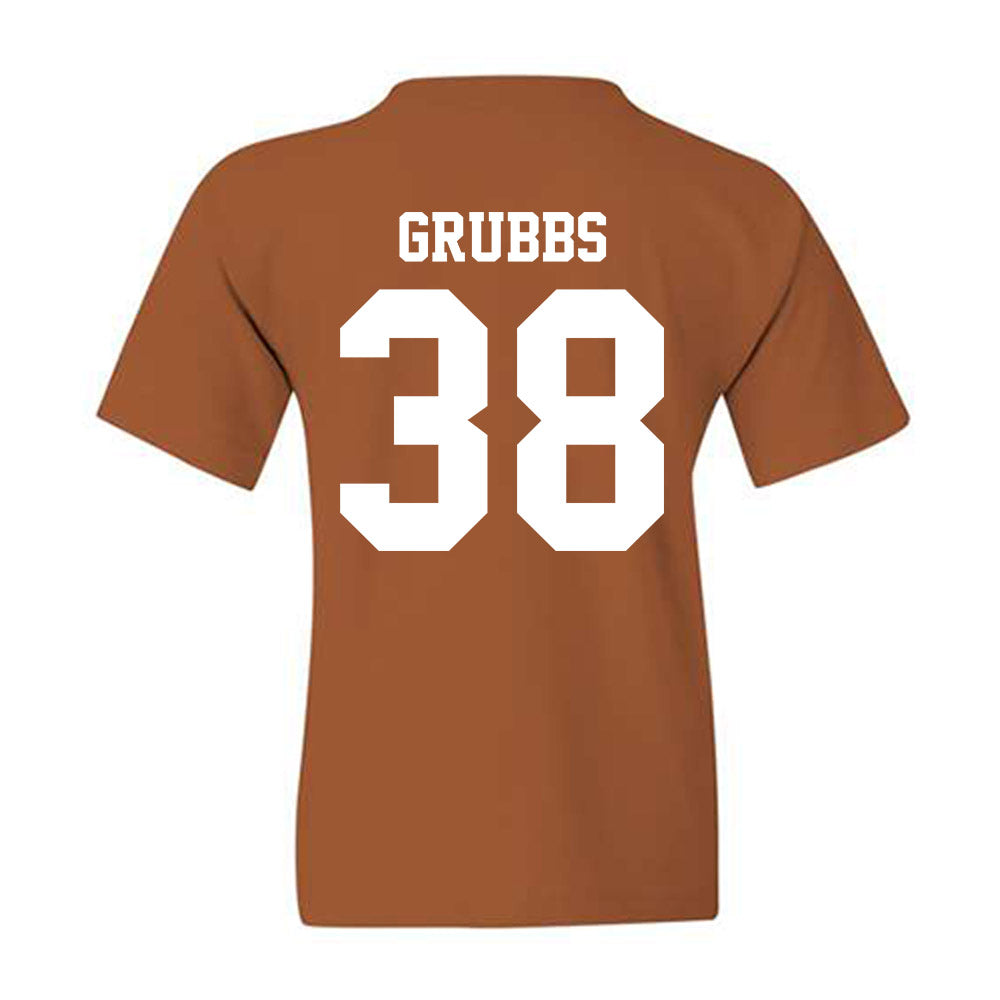 Texas - NCAA Baseball : Max Grubbs - Replica Shersey Youth T-Shirt-1