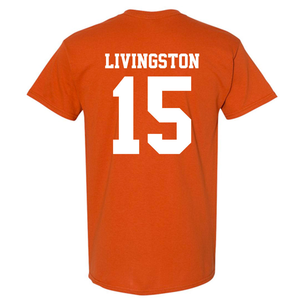 Texas - NCAA Baseball : Josh Livingston - NCAA® Replica Shersey T-Shirt-1