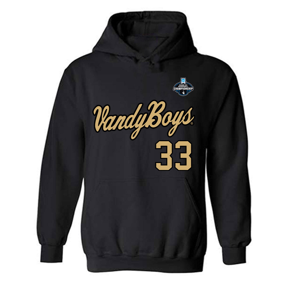 Vanderbilt - NCAA Baseball : Luke Guth - VandyBoys NCAA® Shersey Hooded Sweatshirt-0