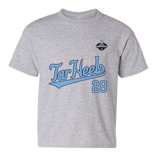 UNC - NCAA Baseball : Jadyn Nunez - NCAA® Replica Shersey Youth T-Shirt-0
