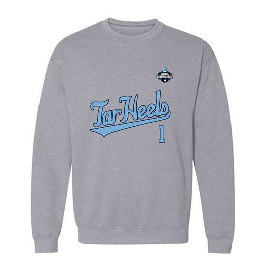 UNC - NCAA Baseball : Cooper Nicholson - NCAA® Replica Shersey Crewneck Sweatshirt-0
