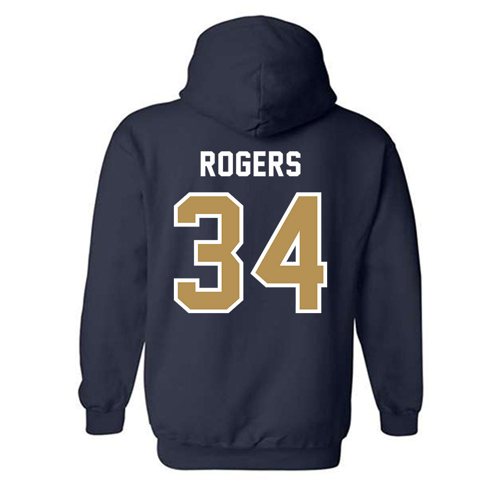 Georgia Tech - NCAA Baseball : Drew Rogers - NCAA® Replica Shersey Hooded Sweatshirt-1