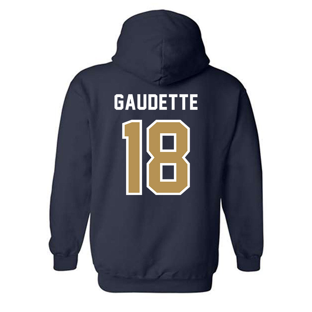 Georgia Tech - NCAA Baseball : Caden Gaudette - NCAA® Replica Shersey Hooded Sweatshirt-1