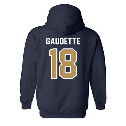 Georgia Tech - NCAA Baseball : Caden Gaudette - NCAA® Replica Shersey Hooded Sweatshirt-1