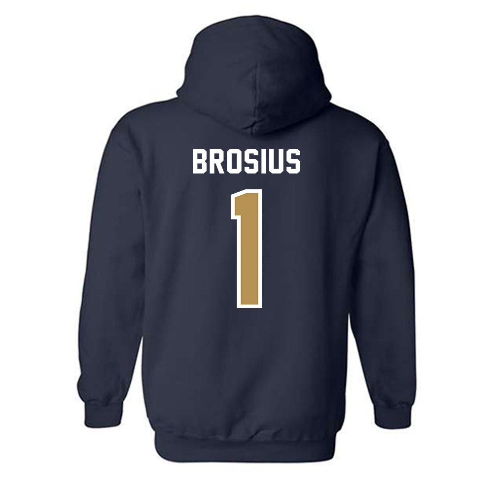 Georgia Tech - NCAA Baseball : Parker Brosius - NCAA® Replica Shersey Hooded Sweatshirt-1