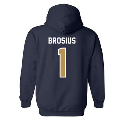 Georgia Tech - NCAA Baseball : Parker Brosius - NCAA® Replica Shersey Hooded Sweatshirt-1