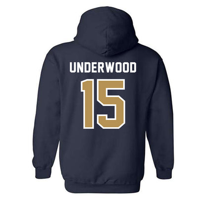 Georgia Tech - NCAA Baseball : Cooper Underwood - NCAA® Replica Shersey Hooded Sweatshirt-1