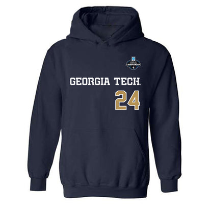 Georgia Tech - NCAA Baseball : Jackson Blakely - NCAA® Replica Shersey Hooded Sweatshirt-0