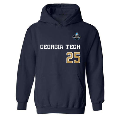Georgia Tech - NCAA Baseball : Vahn Lackey - NCAA® Replica Shersey Hooded Sweatshirt-0