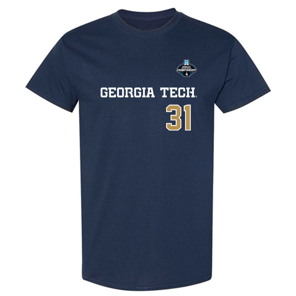 Georgia Tech - NCAA Baseball : Justin Shadek - NCAA® Replica Shersey T-Shirt-0