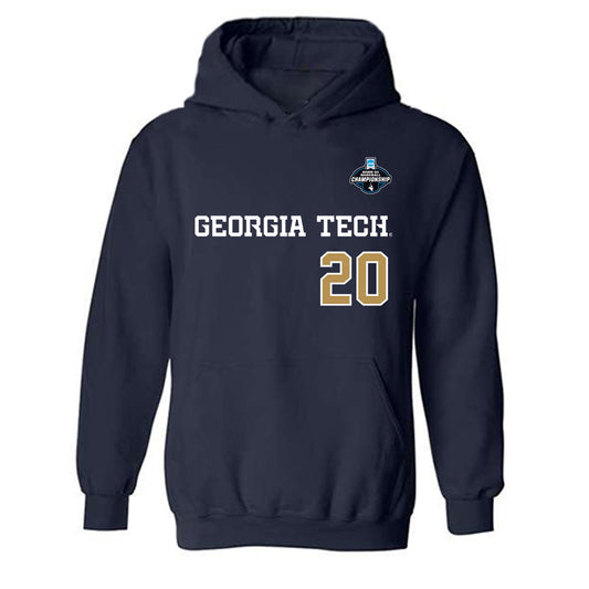 Georgia Tech - NCAA Baseball : Caden Spivey - NCAA® Replica Shersey Hooded Sweatshirt-0