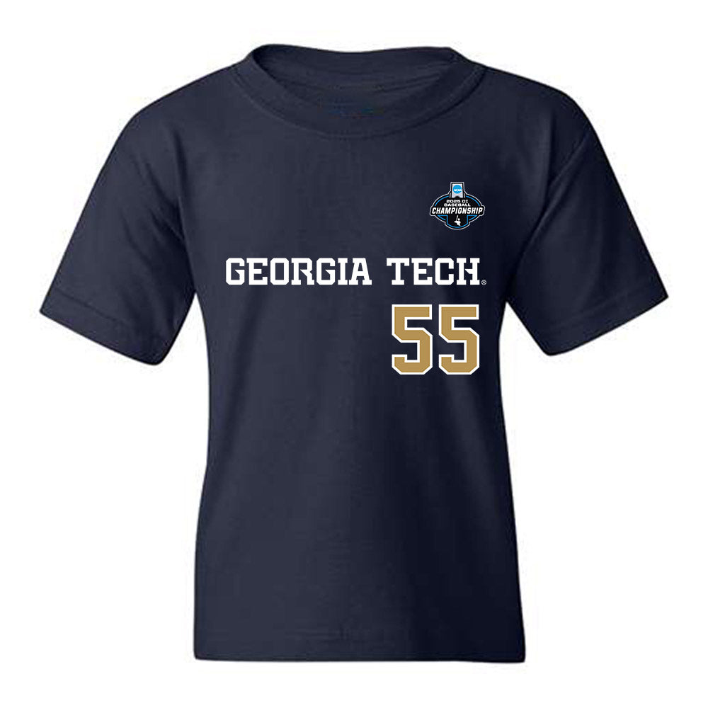 Georgia Tech - NCAA Baseball : Adam Mckelvey - NCAA® Replica Shersey Youth T-Shirt-0