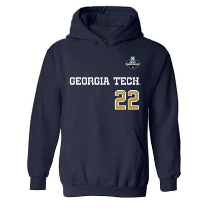 Georgia Tech - NCAA Baseball : Tate McKee - NCAA® Replica Shersey Hooded Sweatshirt-0