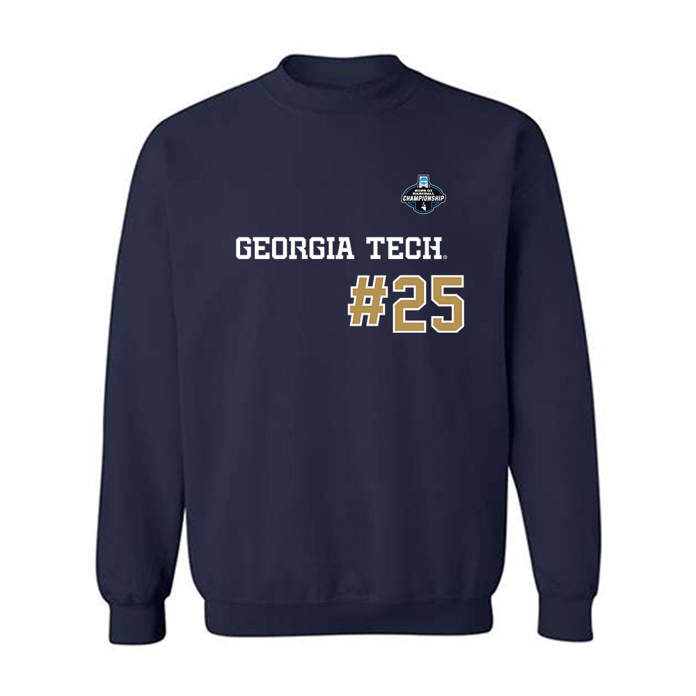 Georgia Tech - NCAA Baseball : Vahn Lackey - NCAA® Replica Shersey Crewneck Sweatshirt-0
