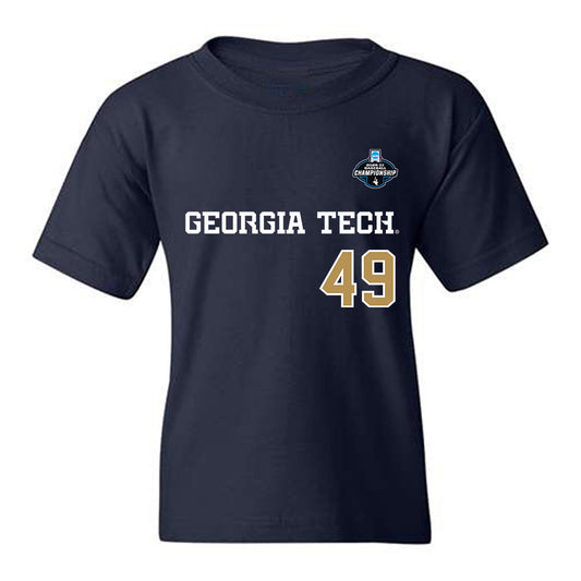 Georgia Tech - NCAA Baseball : Kayden Campbell - NCAA® Replica Shersey Youth T-Shirt-0