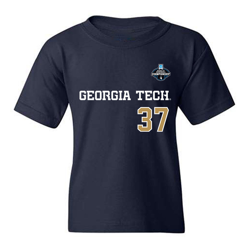 Georgia Tech - NCAA Baseball : Dylan Loy - NCAA® Replica Shersey Youth T-Shirt-0
