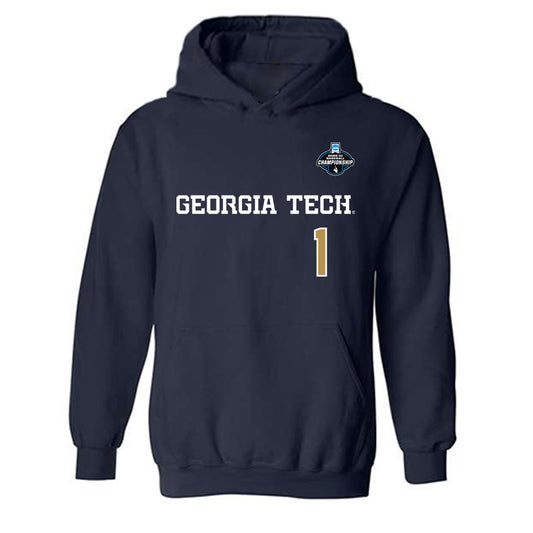 Georgia Tech - NCAA Baseball : Parker Brosius - NCAA® Replica Shersey Hooded Sweatshirt-0